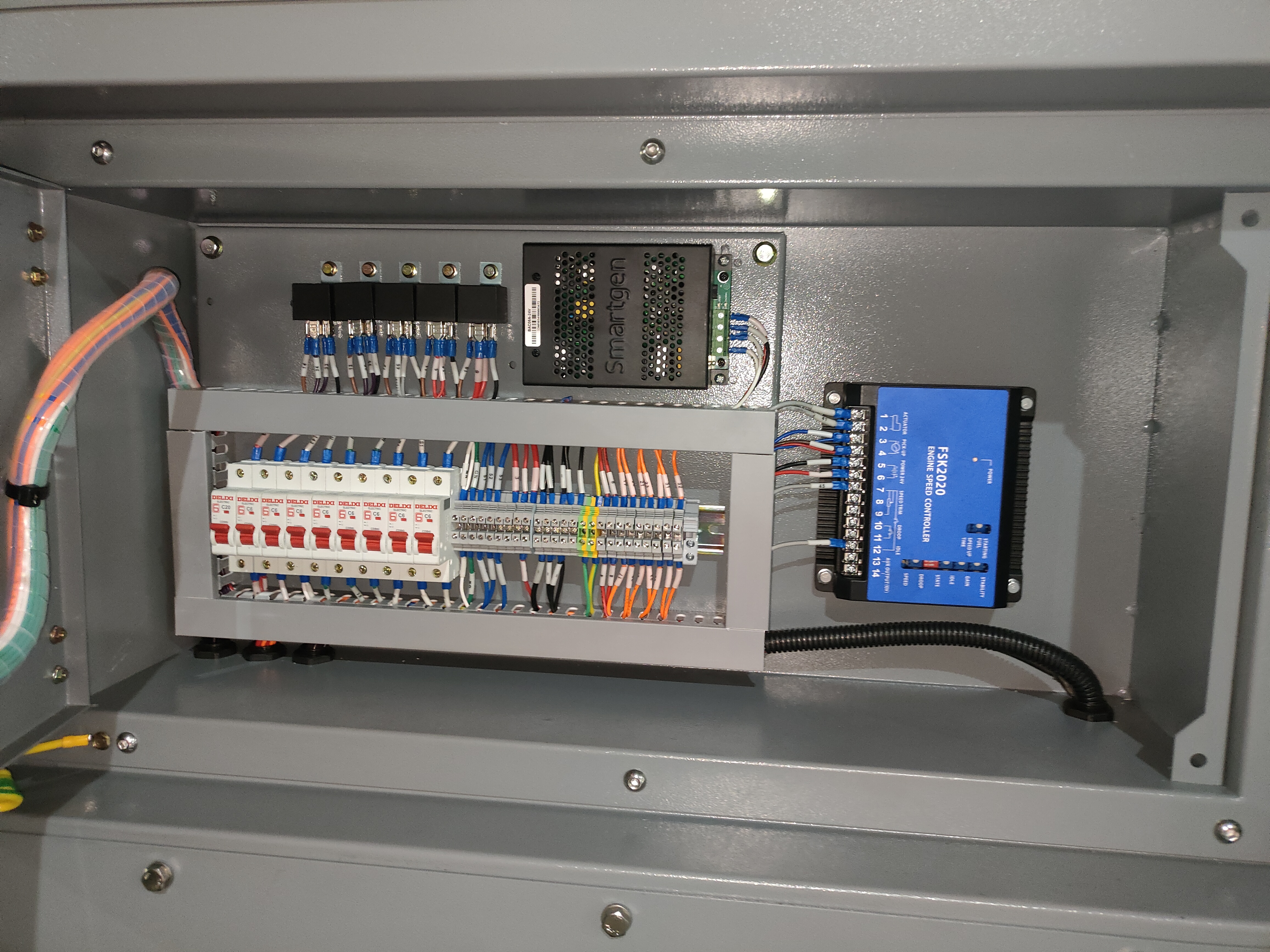 Panel de control del grupo electrógeno