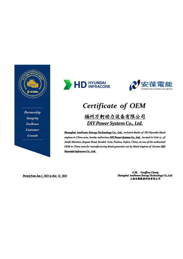 Nueva edición del certificado OEM de Fuzhou Wange en 2023 (moderno)